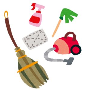 いろいろな掃除道具イメージ